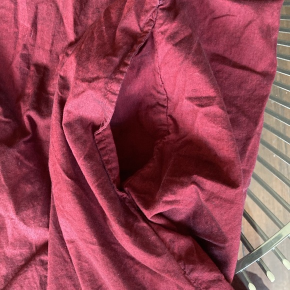 Elegant Cotton-Light Weight Linenish Look Burgundy Dress - Picture 14 of 16